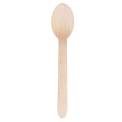 Disposable Wooden Spoons Cutlery Bulk Bamboo Party 160mm Spoon