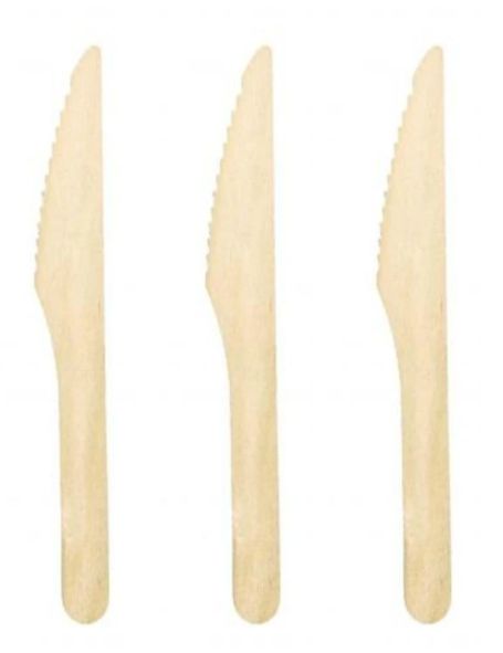 Disposable Wooden Knives Cutlery Bulk Bamboo Party 165mm Knife