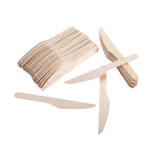 Disposable Wooden Knives Cutlery Bulk Bamboo Party 165mm Knife