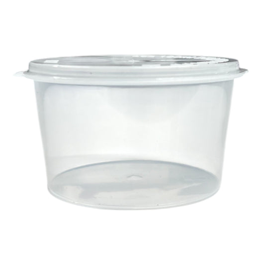 150Ml Clear Round Plastic Sauce Containers Takeaway Grazing With Lids