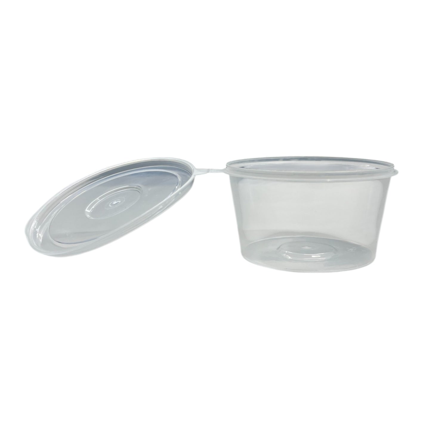 150Ml Clear Round Plastic Sauce Containers Takeaway Grazing With Lids