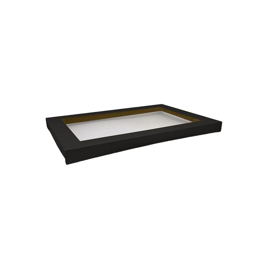 Large Black Kraft Disposable Catering Grazing Boxes Trays With Lids