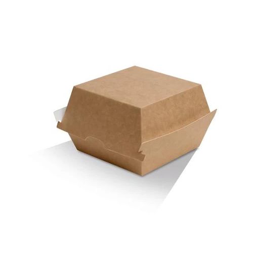 Kraft Brown Disposable Burger Boxes Bulk Takeaway Party Box