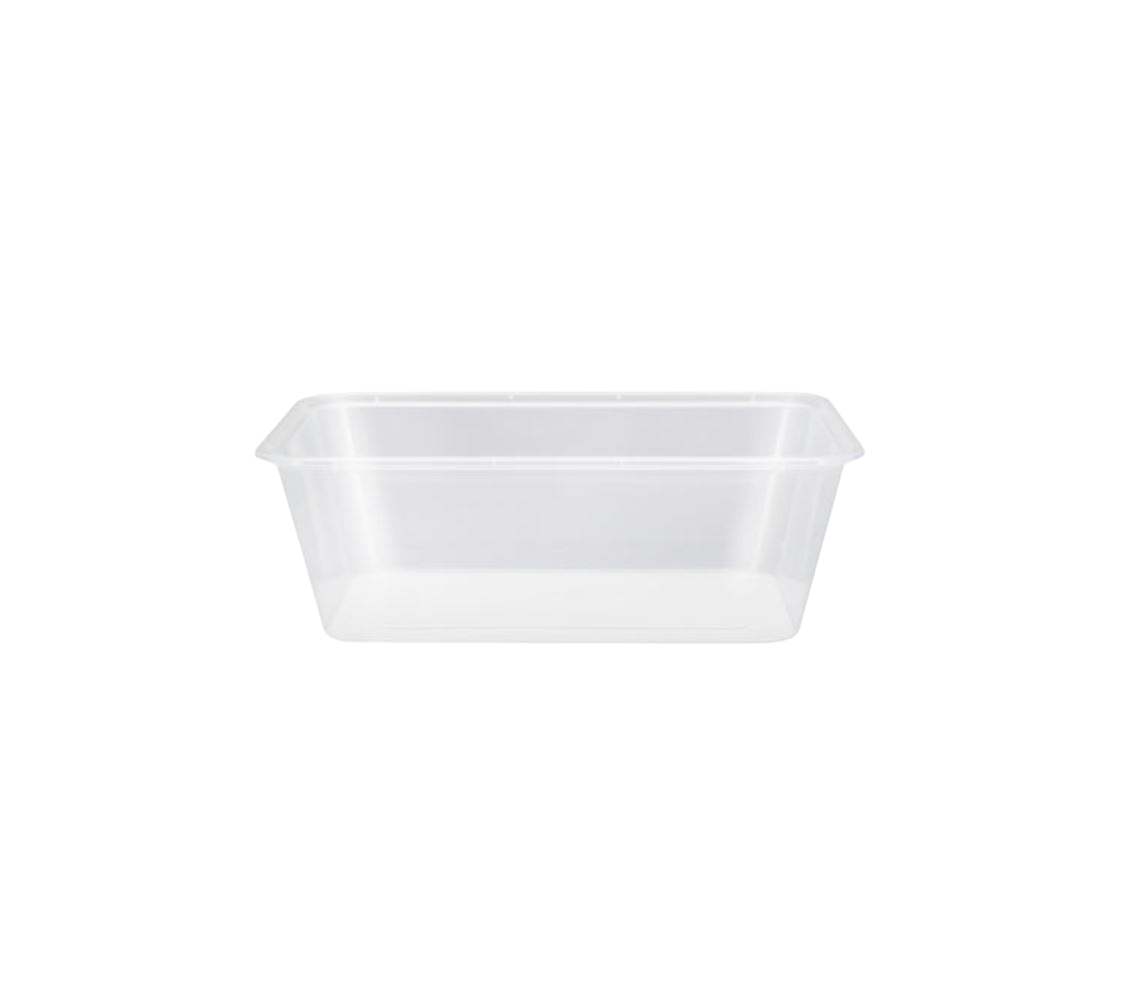 Clear Rectangular Container 750Ml With Lids - Salad Fruit Prep Containers