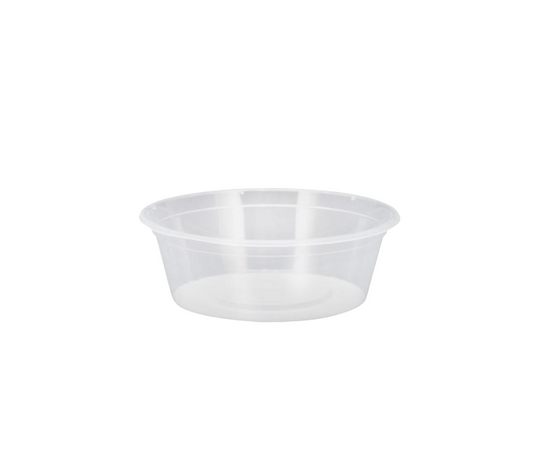 Clear Round Container 225Ml With Lids – Salad Fruit Sauce Food Containers