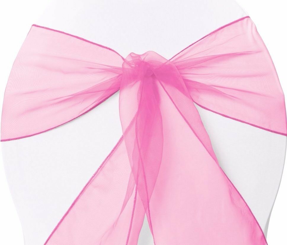 New Organza Bows Chair Sashes Wedding Engagement  Light Pink Seat Bow