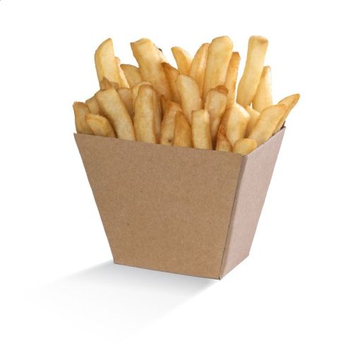 Kraft Brown Disposable Chip Boxes Bulk Takeaway Party Chips Cups Box