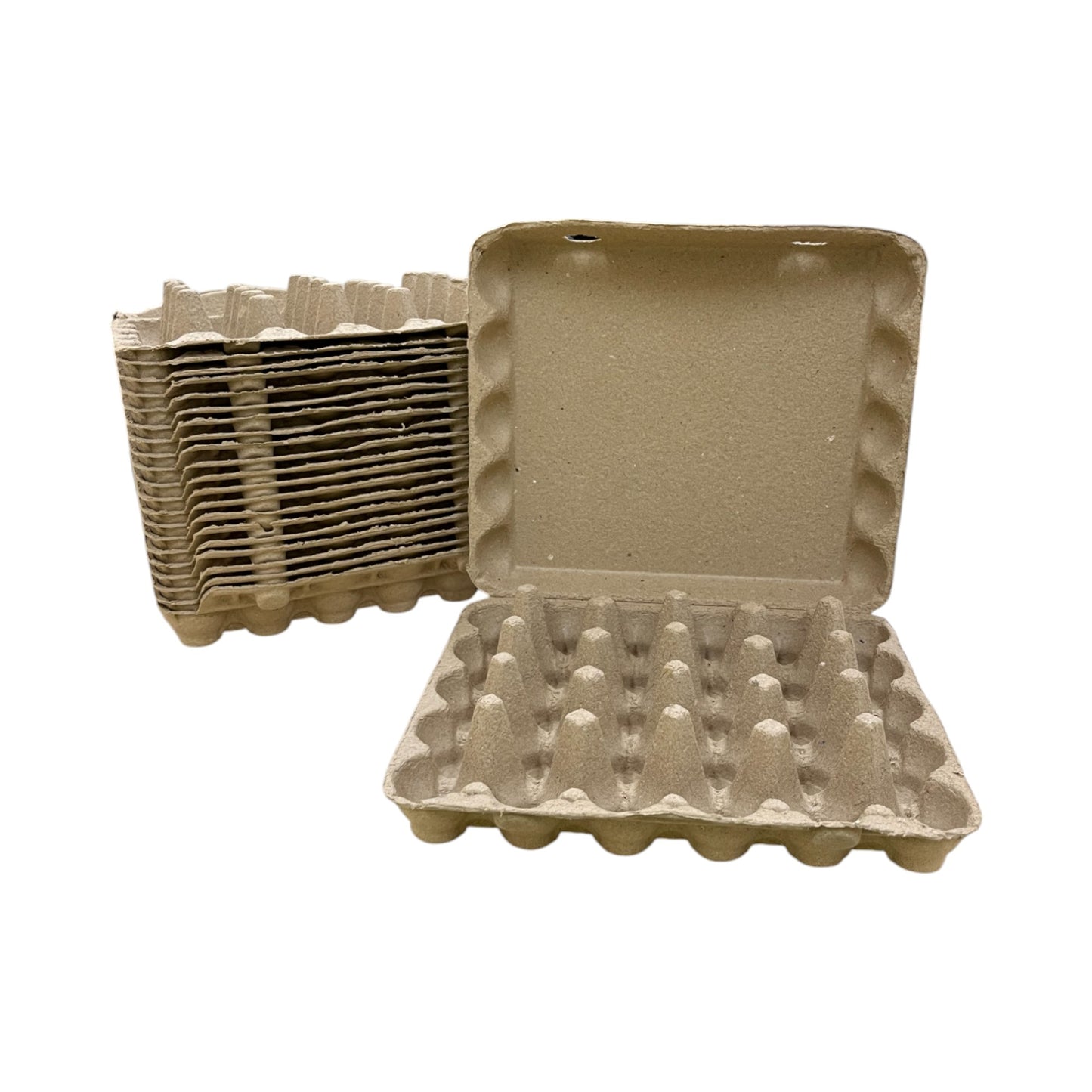 30-Egg Cartons 2.5 Dozen Eggs - Brown Flat Top Carton