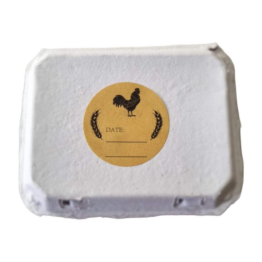 Round Egg Carton Date Label Sticker - Generic Circular Adhesive Chicken Labels 5cm X 5cm