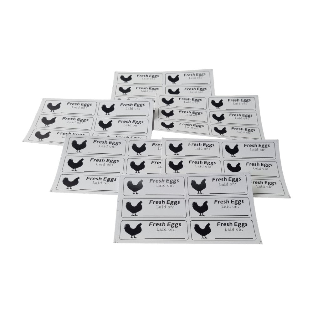 Rectangular Egg Carton Date Label Sticker - Generic Rectangle Chicken Adhesive Labels 8cm X 3cm