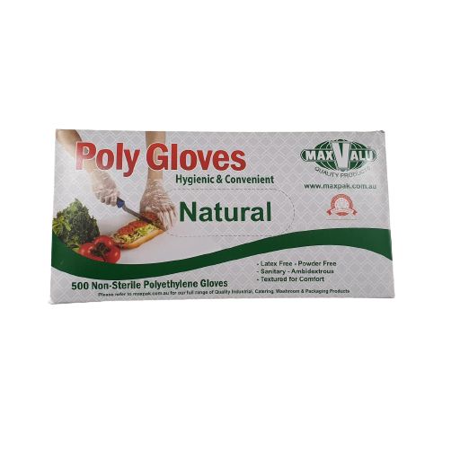 Disposable Clear Poly Gloves Non-Sterile Polyethylene Latex Free