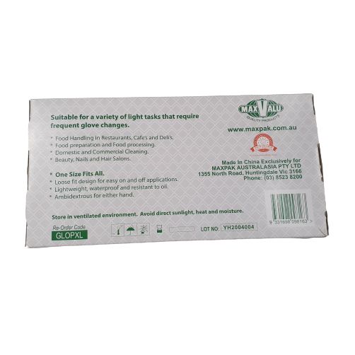 Disposable Clear Poly Gloves Non-Sterile Polyethylene Latex Free