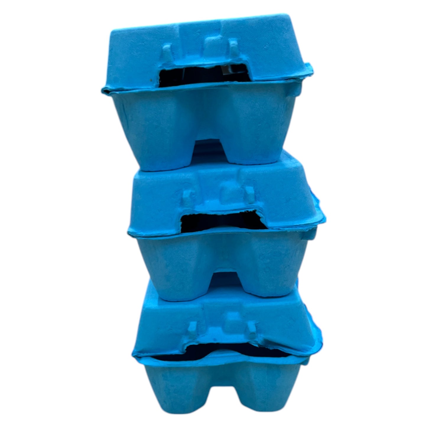 12-Egg King Size Egg Cartons For Large Full Dozen Eggs - Blue Flat Top Carton