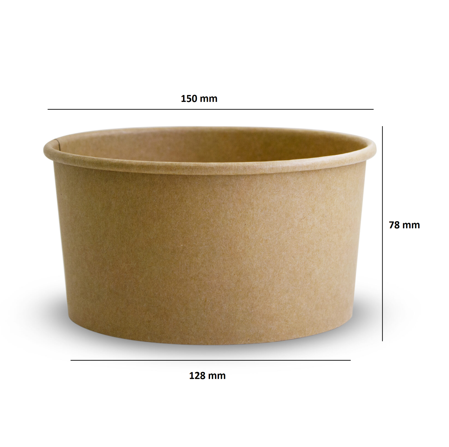 Brown Kraft Paper Food Bowls And Lids 1000Ml