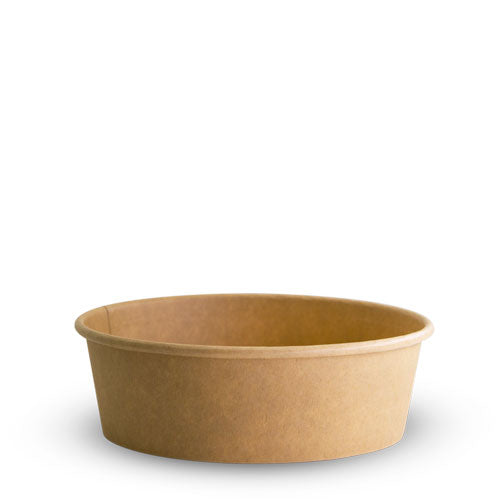 Brown Kraft Paper Food Bowls And Lids 500Ml