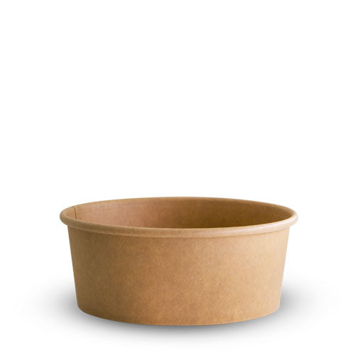 Brown Kraft Paper Food Bowls And Lids 750Ml