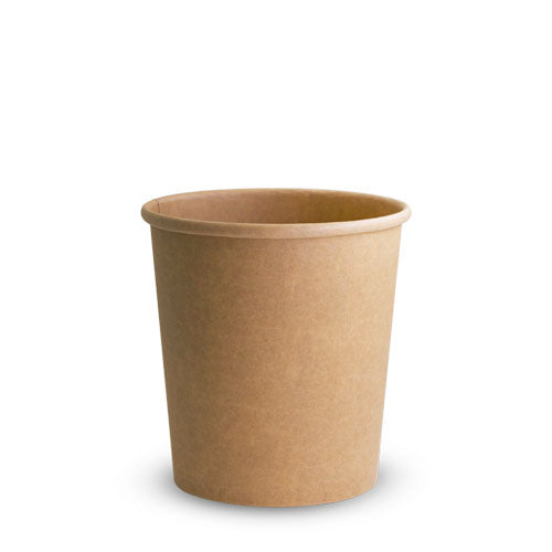 Brown Kraft Paper Food Containers And Lids - Small 16Oz