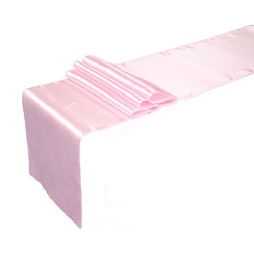 Table Runners Satin Wedding Event Runner Sash Cover Chair Light Pink