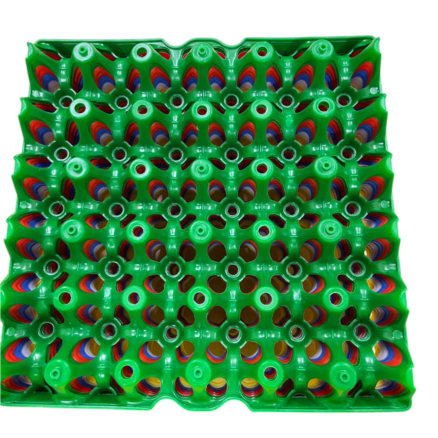 30-Egg Fillers - Multicoloured 30 Cell Plastic Pocket Trays For Eggs