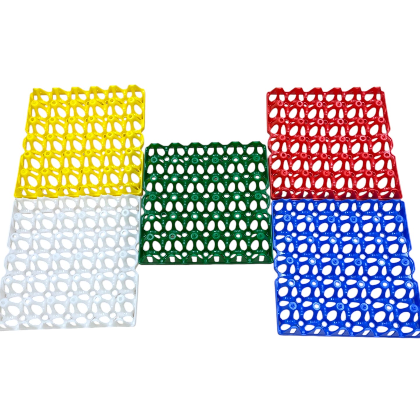 30-Egg Fillers - Multicoloured 30 Cell Plastic Pocket Trays For Eggs