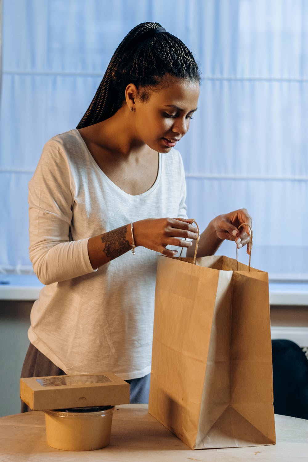 Brown Kraft Paper Food Bowls And Lids 500Ml