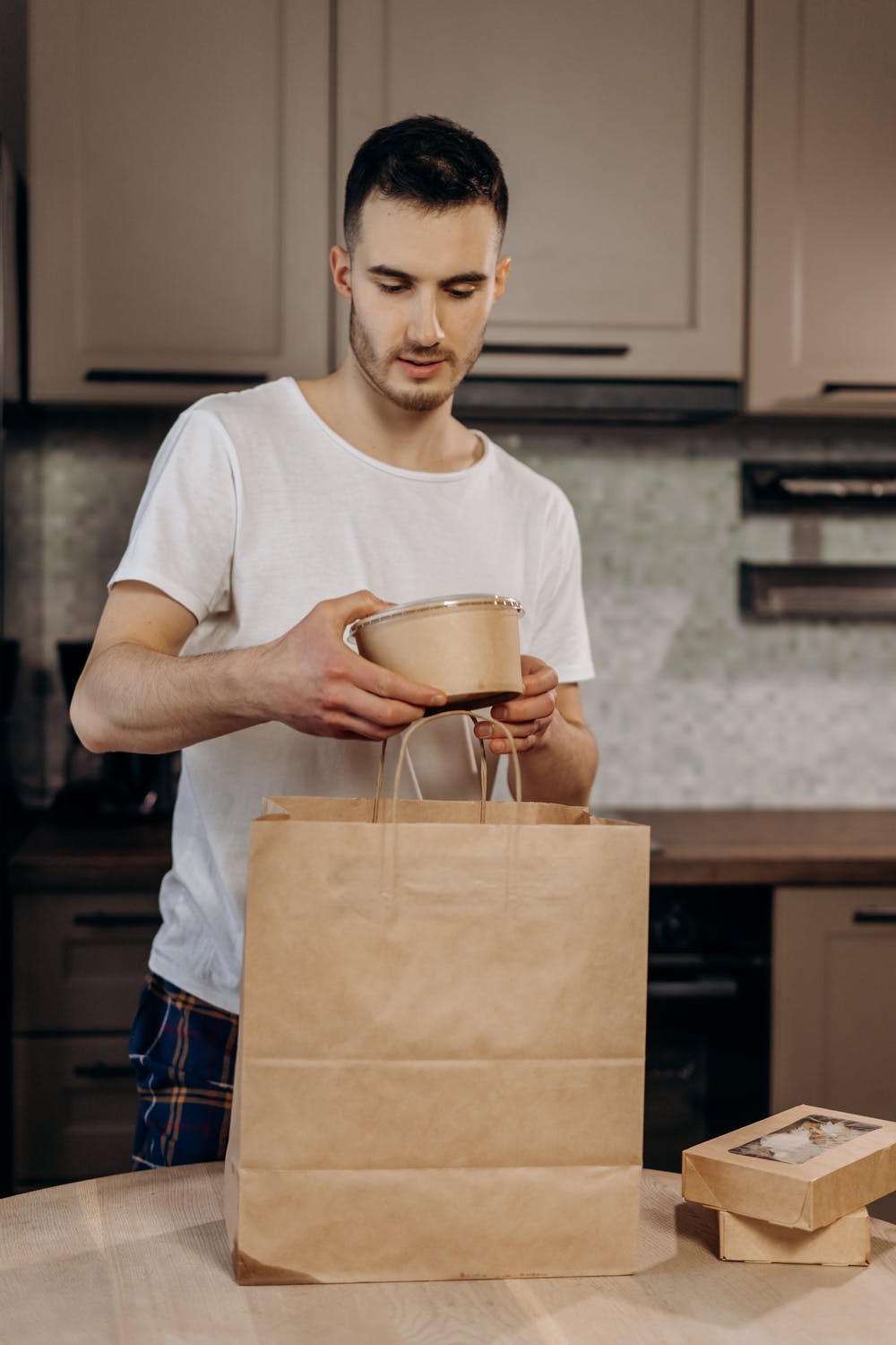 Brown Twisted Handle Kraft Paper Bags Size Baby