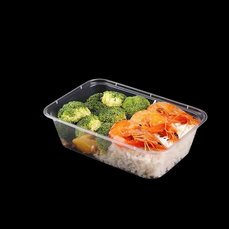 1000Ml Clear Plastic Reusable Food Lunch Snack Containers With Lids