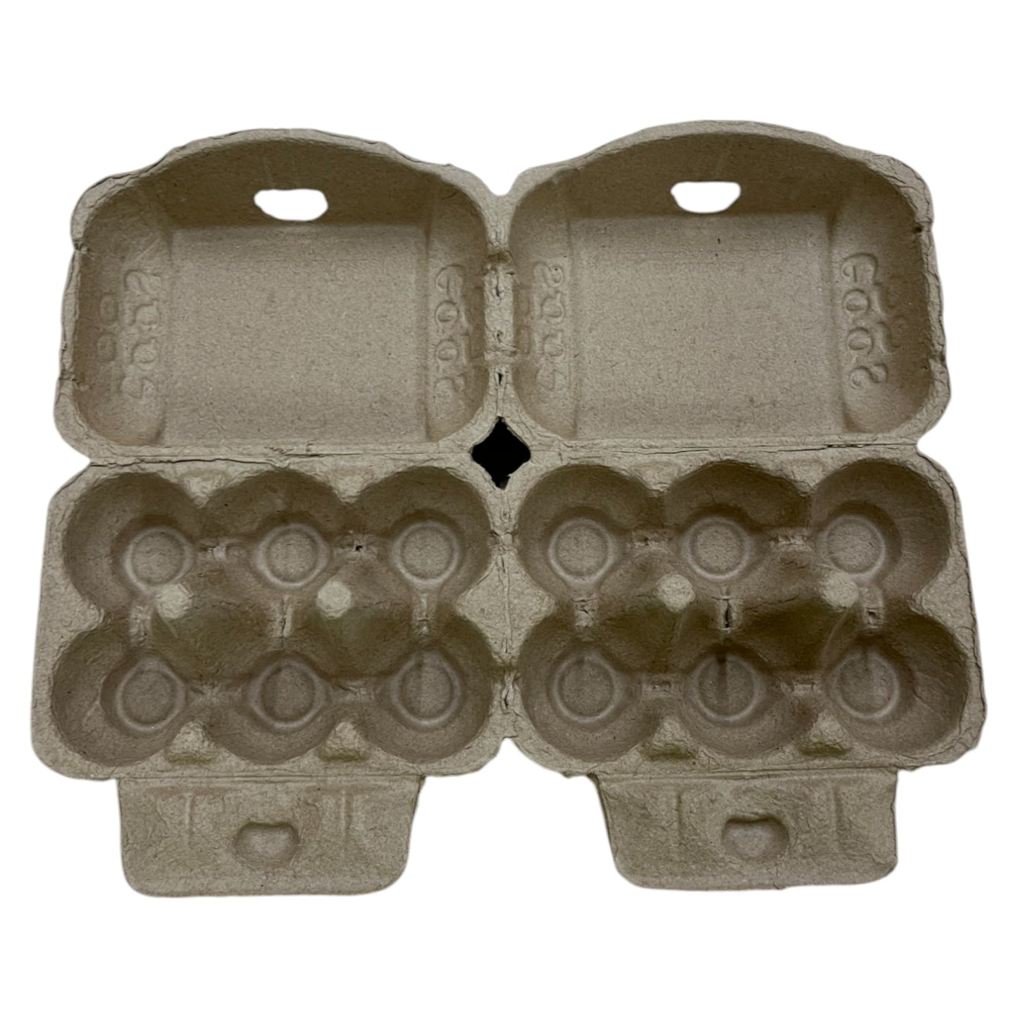 Twin Six Cartons For Two X Half-Dozen Eggs - Champagne Flat Top Carton