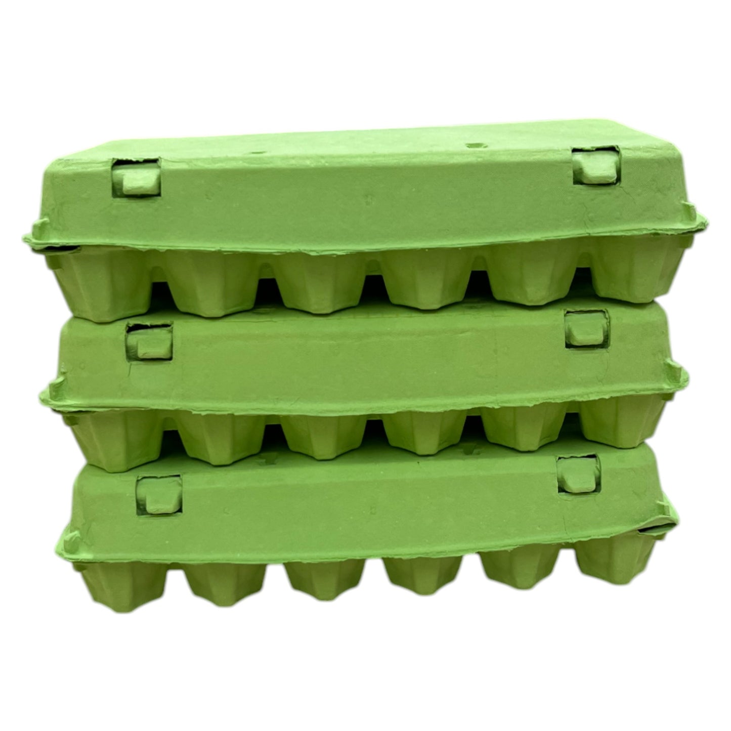 18-Egg Cartons For 1.5 Dozen Eggs - Lime Green Flat Top Carton