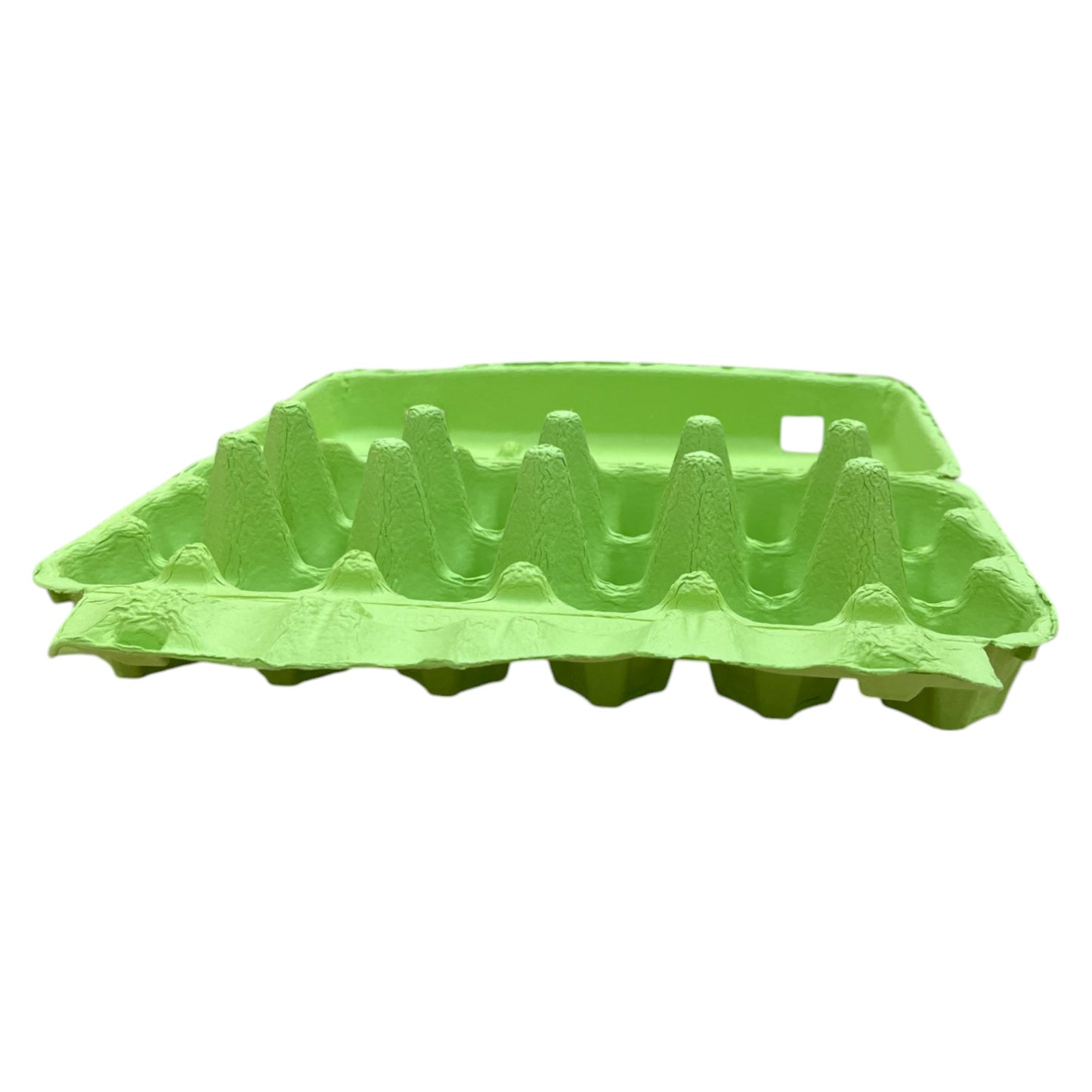 18-Egg Cartons For 1.5 Dozen Eggs - Lime Green Flat Top Carton