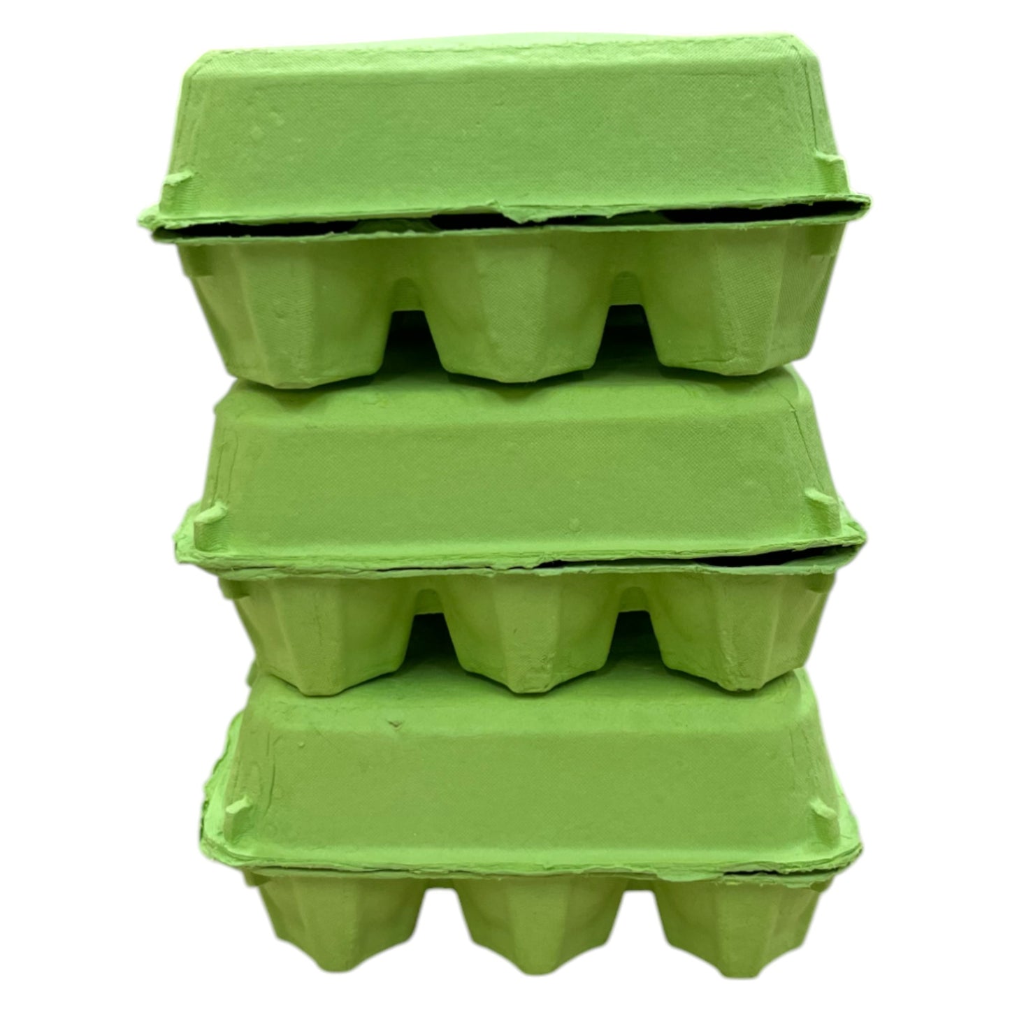 18-Egg Cartons For 1.5 Dozen Eggs - Lime Green Flat Top Carton