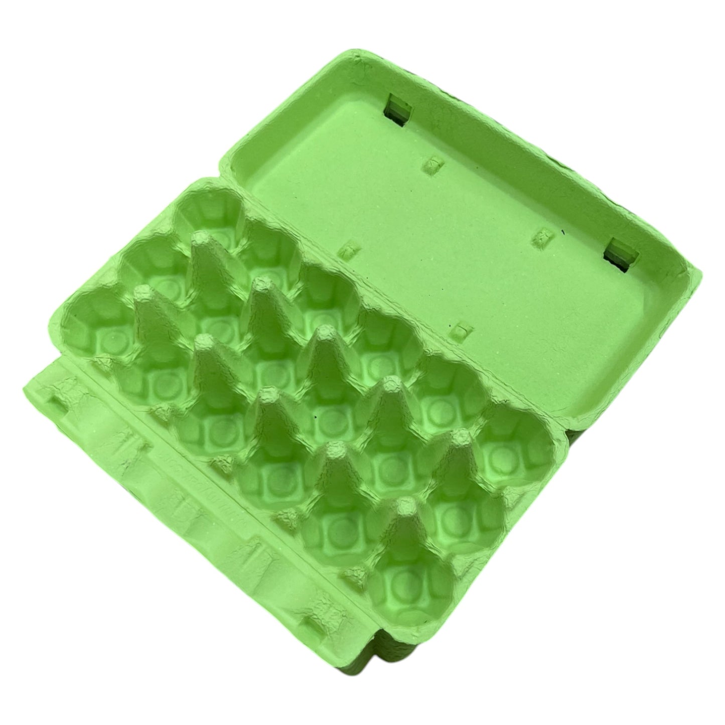 18-Egg Cartons For 1.5 Dozen Eggs - Lime Green Flat Top Carton