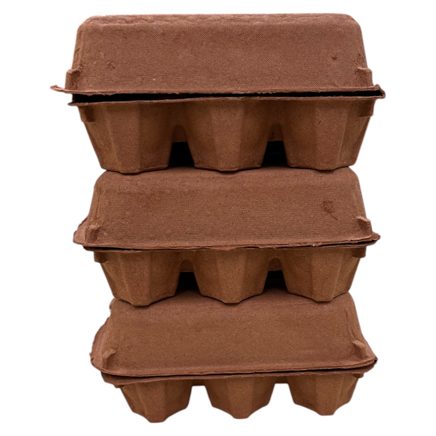 18-Egg Cartons For 1.5 Dozen Eggs - Mocha Flat Top Carton