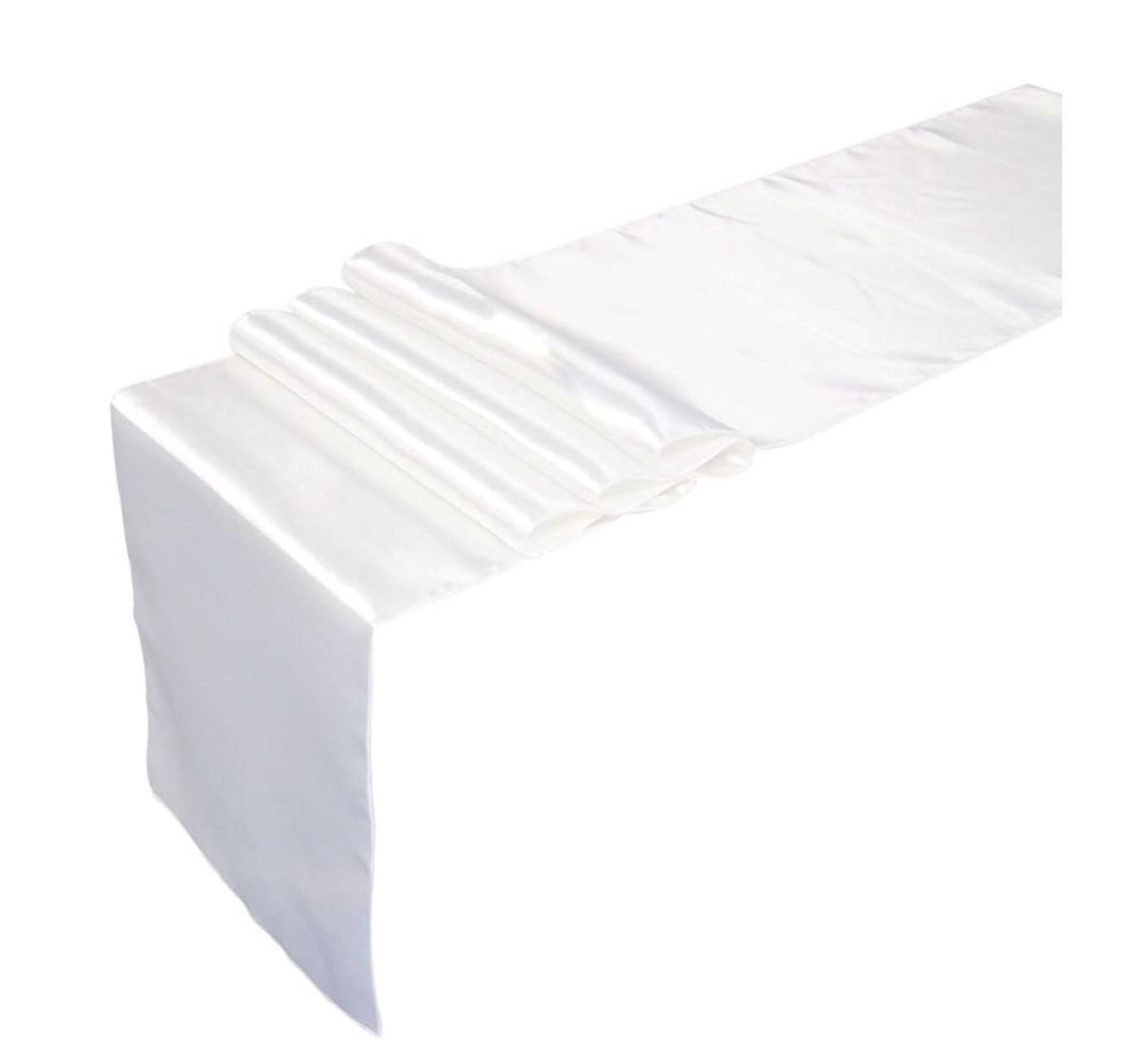 Table Runners Satin Wedding Event Runner Sash Cover Chair White