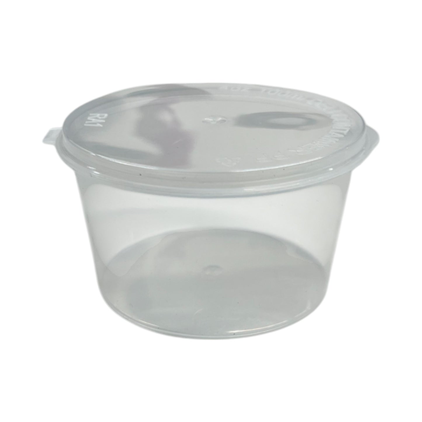 100Ml Clear Round Plastic Sauce Containers Takeaway Grazing With Lids