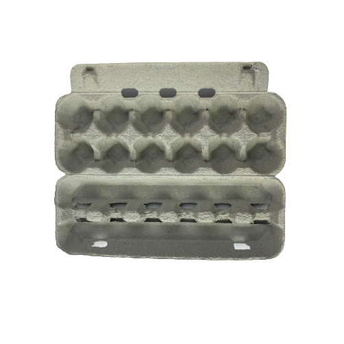 12-Egg Cartons For Full Dozen Eggs - Grey View Top Carton