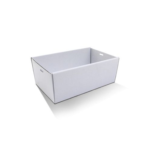 Small White Disposable Catering Grazing Boxes Trays With Clear Frame Lids